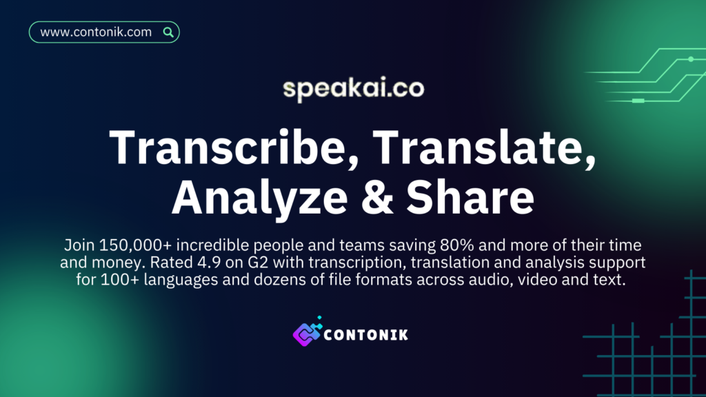 About Speakai.co - Contonik